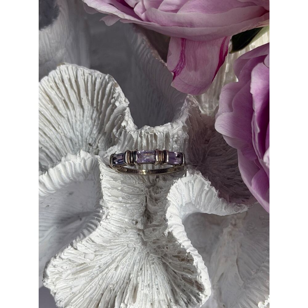 Avon 925 Sterling Silver Amethyst Ring Size 6